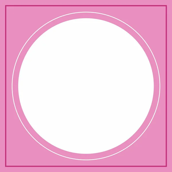 Розовый Белый Цвет Фона Круга Полосой Формы Линии Подходит Постов — стоковый вектор