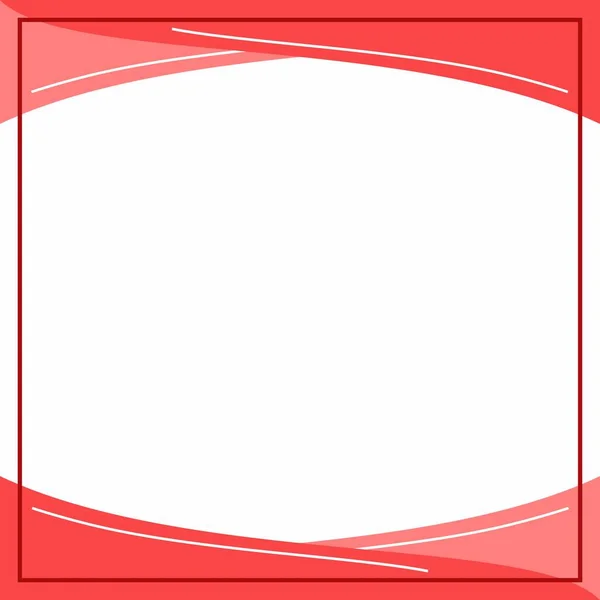 Рамка Граница Розовый Красный Белый Волнистый Цвет Фона Полосой Формы — стоковый вектор
