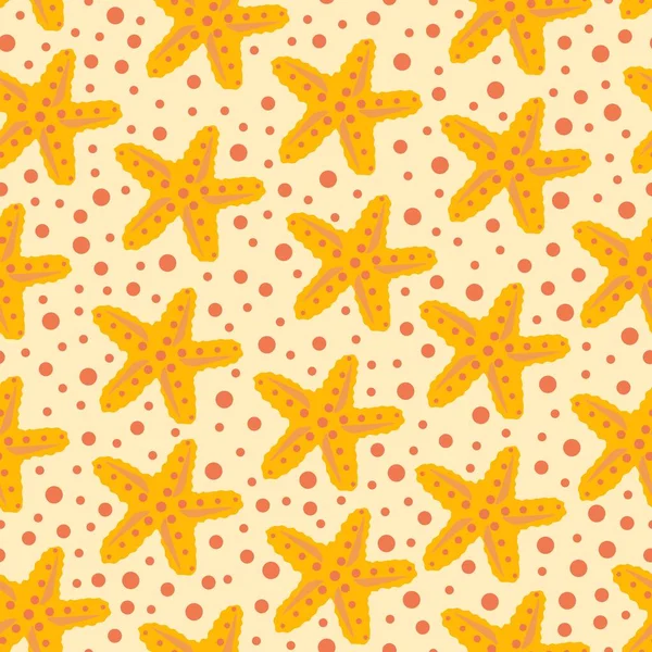 Patrón Sin Costura Abstracto Con Estrellas Sobre Fondo Amarillo Puede — Archivo Imágenes Vectoriales