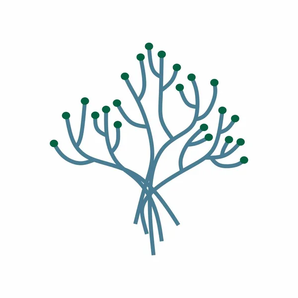 Grüne Spirulina Alge Vektor Illustration Isoliert Auf Weiß — Stockvektor