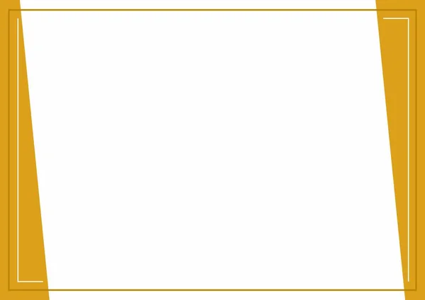 Желтый Оранжевый Белый Цвет Фона Полосой Формы Линии Рамка Панель — стоковый вектор