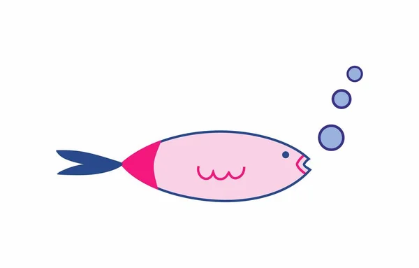 실험용 아쿠아리움 물고기 실루엣 당신의 디자인에 어울리는 만화의 수족관 물고기 — 스톡 벡터