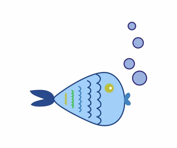 Exotic Tropical Aquarium Fish Vector Illustration Isolated White Background Cartoon — Image vectorielle