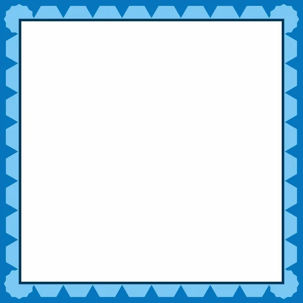 Frame Icon Trendy Blauwe Stijl Geïsoleerd Witte Achtergrond — Stockvector