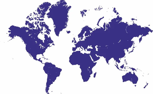 Design Mapy Modré Země Izolováno Bílém — Stockový vektor