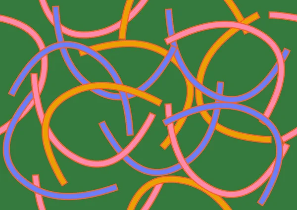 Kleurrijke Set Van Verschillende Handgetekende Abstracte Vormen Strepen Krabbels Kinderachtig — Stockvector