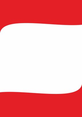 Basit kırmızı dalgalı çerçeve. Metin için boş alan, resim. İş sayfası