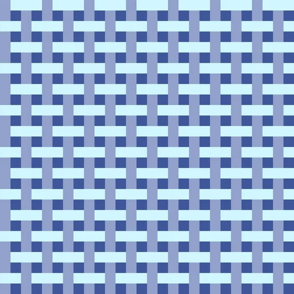Patrón Cuadrícula Sin Costura Abstracta Rectángulos Rayas Azules Adorno Mosaico — Archivo Imágenes Vectoriales