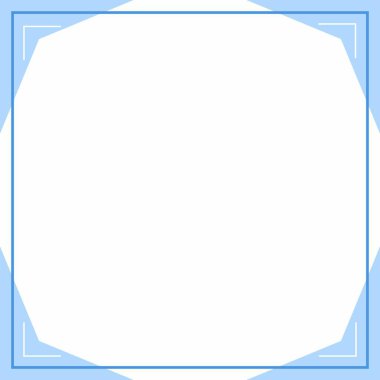 Çerçeve, mesaj için pansiyoner. Çizgili ve üçgen şekilli mavi ve beyaz arkaplan rengi