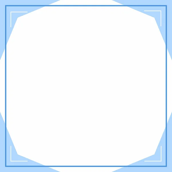 Рамка Панель Текста Синий Белый Цвет Фона Полосой Треугольниками — стоковый вектор
