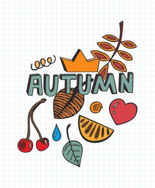 Sonbahar çizimleri şebeke tablosuna karalama yapar