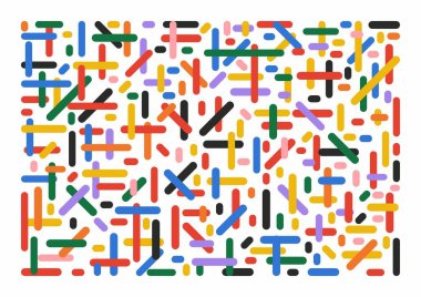 Renkli desen. Eğlenceli renkli çizgiler ya da çizgiler karalama şekli arka plan