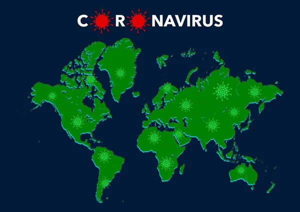 Projeto Fundo Surto Propagação Global Coronavírus Mapa Mundial Pare Omicron —  Vetores de Stock