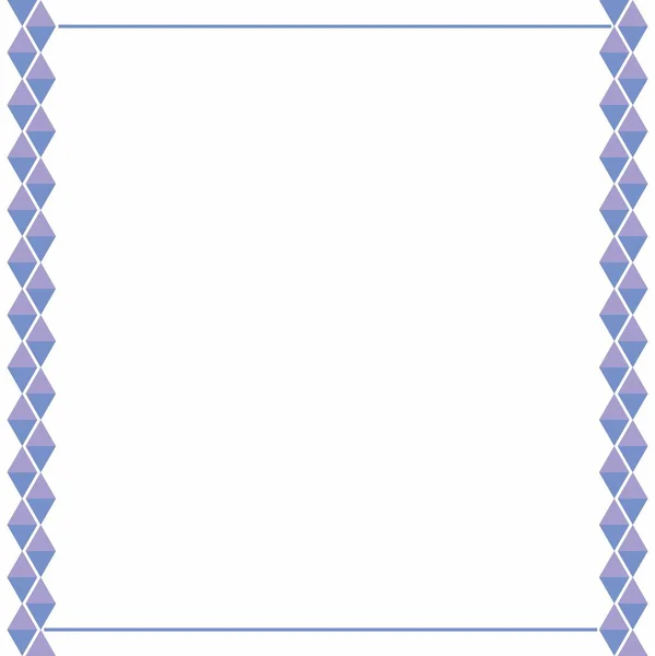 Рамка Граница Фиолетовый Белый Цвет Фона Полосой Треугольными Фигурами Подходит — стоковый вектор