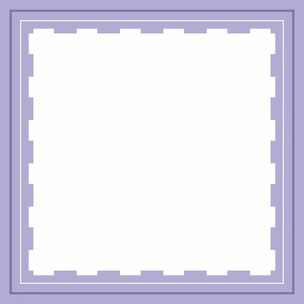 Рамка Граница Фиолетовый Белый Цвет Фона Полосой Линии Квадратные Формы — стоковый вектор