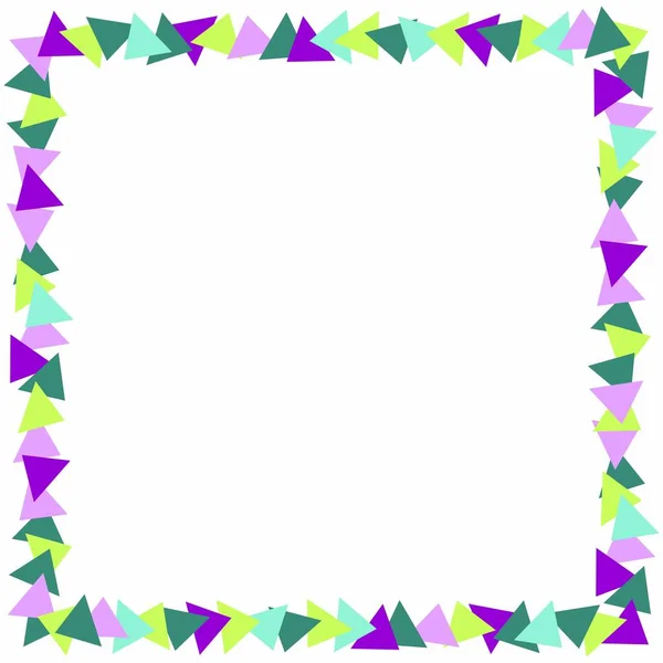 Triangles Verts Violets Jaunes Fond Blanc Convient Pour Les Messages — Image vectorielle