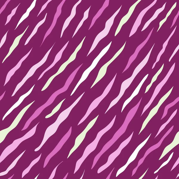 Handgetekende Abstracte Roze Violet Zebra Print Naadloze Vectordierlijke Afdruk Zebra — Stockvector