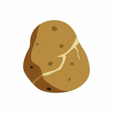 Patates maketi. Beyaz arkaplanda izole edilmiş web tasarımı için patates vektörü modellemesi.