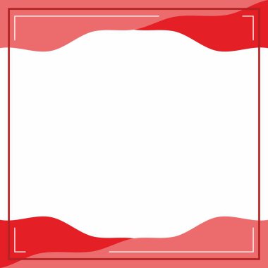 Çizgili ve dalgalı şekilli kırmızı ve beyaz arkaplan rengi. Sosyal medya paylaşımı ve internet reklamları için uygun. Şablon düzeni. Çerçeve, mesaj, resim, reklam için pansiyoner. Boş boşluk.