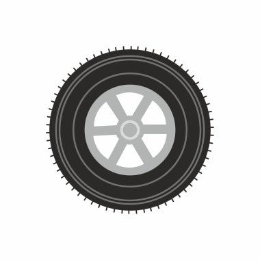 Tekerlek diskleri simgesi, beyaz arkaplanda izole edilmiş logo