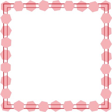 Pembe, açık pembe ve beyaz arkaplan rengi. Çizgili çizgi şeklinde. Kare çerçeve, metin, resim ve reklam için pansiyoner. Altıgen şekilli çıkartma. Boş boşluk