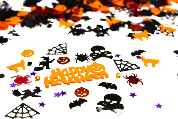 Surtido Confeti Halloween Foto Alta Calidad — Foto de Stock