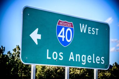 Los Angeles, Interstate 40 yol tabelası. Yüksek kalite fotoğraf