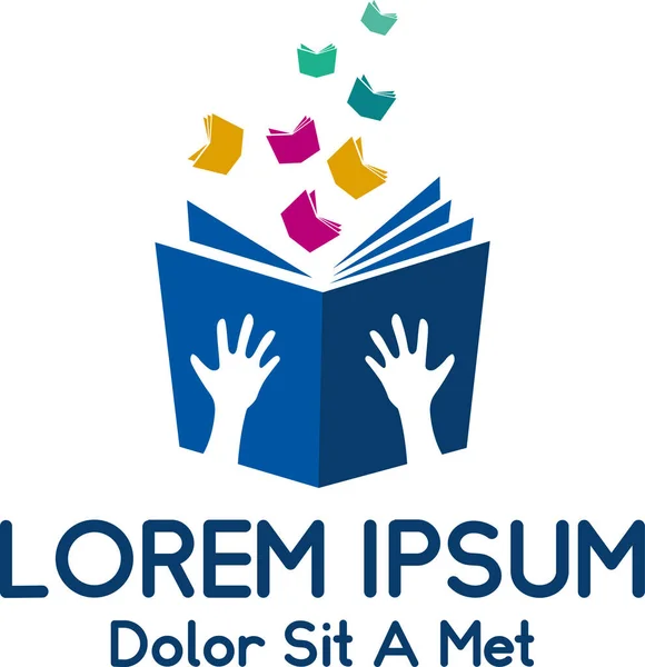 El siluetiyle kitap logosu okuyarak. Parıldayan yıldızlı kitap şekli. İş için kullanılabilir, çevrimiçi kurs, kitapçı ve Eğitim Logoları. Düz Vektör Logo Tasarım Şablonu Elemanı.