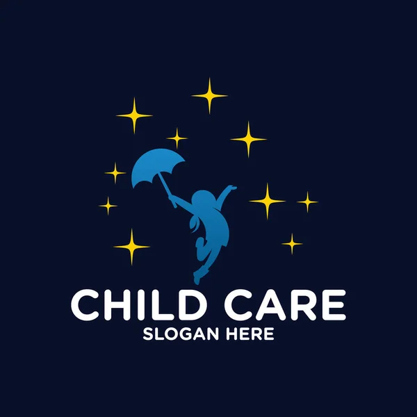 Bir çocuk yıldız logosu tasarımı vektör amblemi tasarım konsepti yaratıcı simge simgesini alır