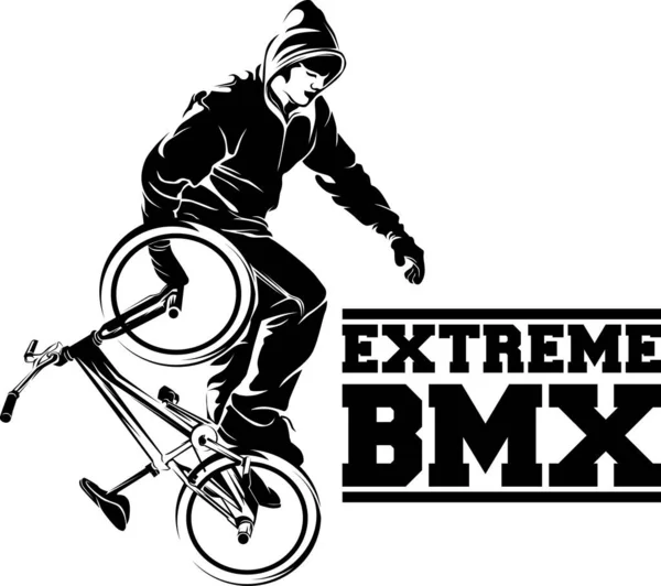 BMX tasarım vektör illüstrasyonu, yaratıcı BMX logo tasarım konsept şablonu, sembol simgeleri