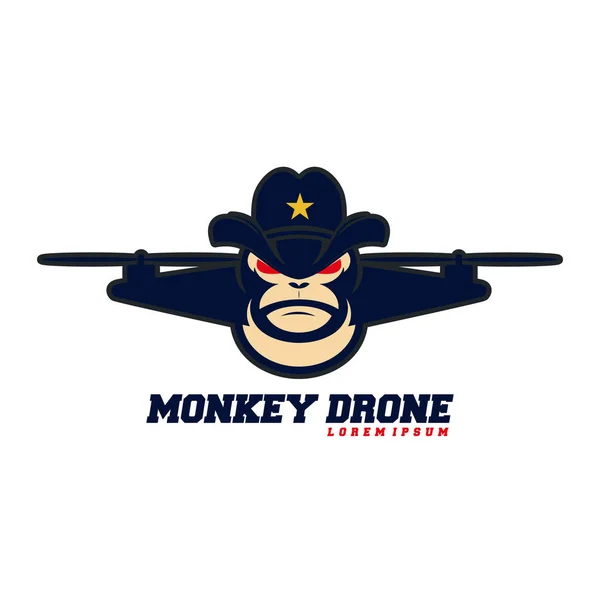 Drone logosu. Uçan kulüp etiketi