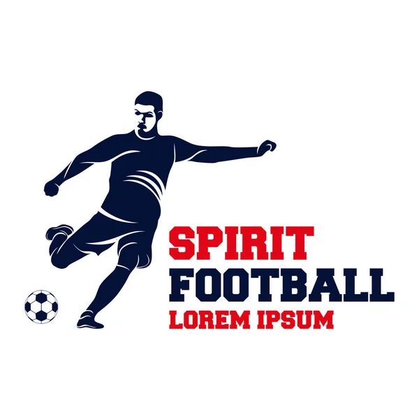 Futbol ve Futbolcu Adam logo vektör şablonu