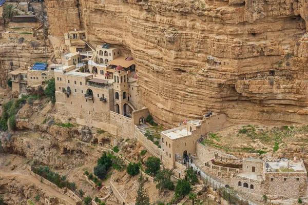 Mosteiro São Jorge Choziba Wadi Qelt Com Sua Antiga Capela — Fotografia de Stock