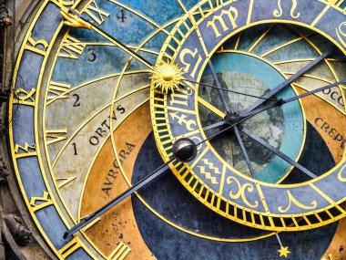 Astronomik saatin astrolojik kısmı.