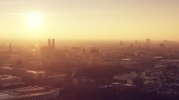 실시간으로 일몰이나 장면을 뮌헨의 — 비디오