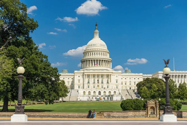 Capitolio Estados Unidos Washington Frente Ciudad —  Fotos de Stock