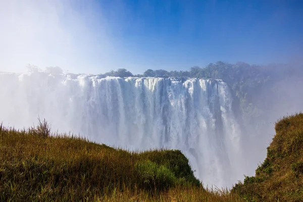 Victoria Falls Vista Desde Lado Zambiano — Foto de Stock