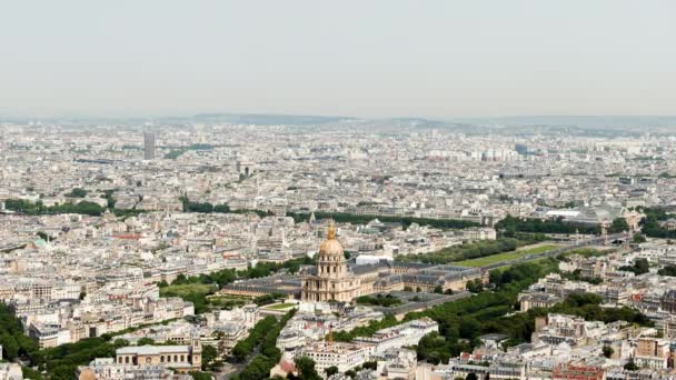 Paris Fransa Daki Ünlü Dome Des Invalides Montparnasse Turu Ndan — Stok video