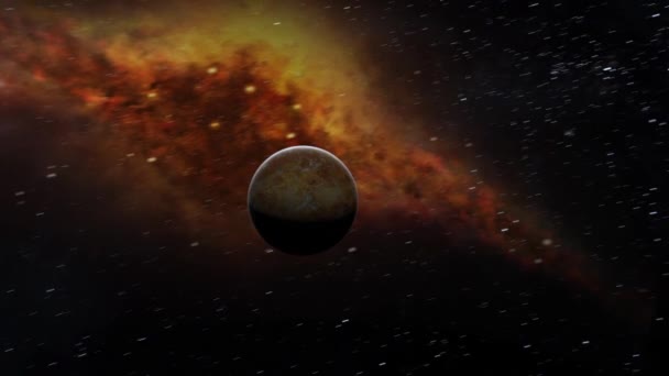 Snabb Kameraflygning Till Exoplanet — Stockvideo