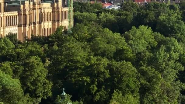 Landtag Bavaria Aerial View — Stock Video