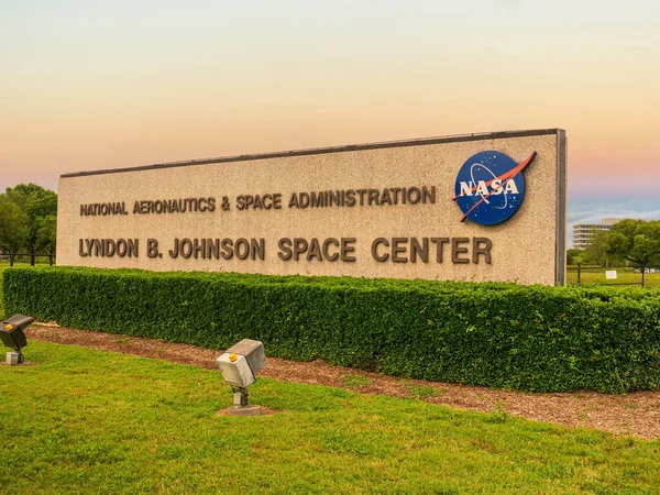 Cartel Del Centro Espacial Johnson Houston Texas Imágenes De Stock Sin Royalties Gratis