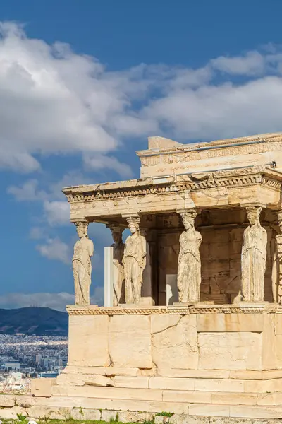 Famoso Erechtheum Templo Atenea Polias Sitio Acrópolis Imagen De Stock
