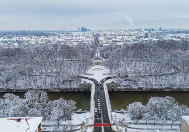 Aralık 2023 'te şiddetli kar yağışı sonrasında Münih