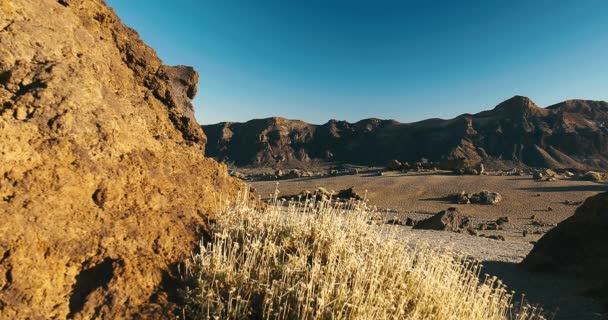 Dolly Shoot Krásné Sopečné Krajiny Národním Parku Teide — Stock video