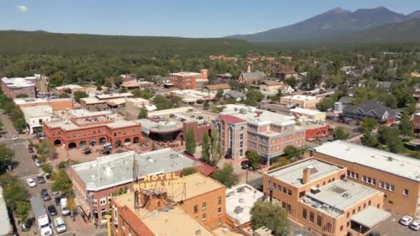 Downtown Flagstaff Summer Aerial View — Stok Video
