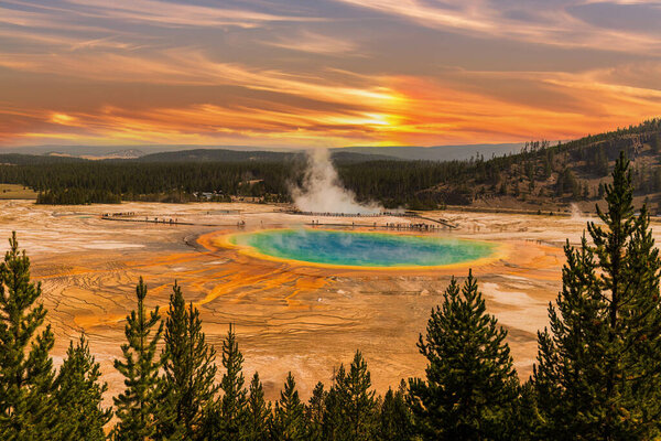 Grand Prismatic Spring at Yellowstone NP