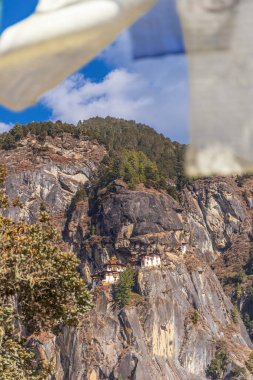 Taktshang Goemba or Tigers Nest Monastery in Paro, Bhutan clipart