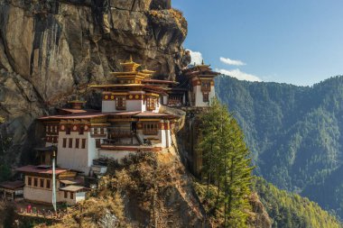 Paro, Butan 'daki Taktshang Goemba ya da Tigers Nest Manastırı