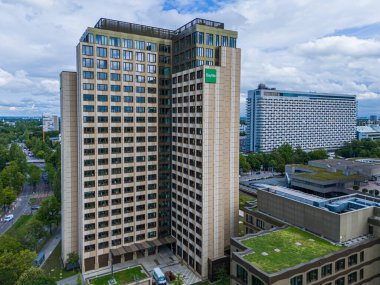 Baywa 'nın Münih' teki karargahı hava manzaralı.