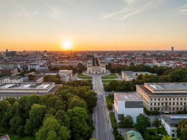 Aerial view of Koenigsplatz in Munich clipart